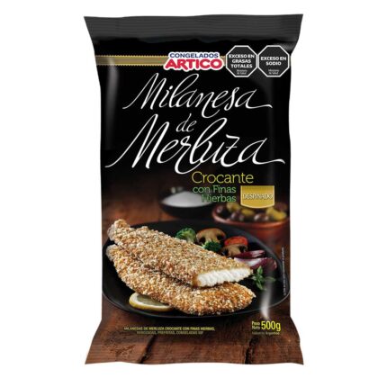 Milanesa de merluza crocante a las finas hierbas